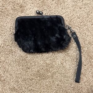 SimplyVera Elegant Black Fur Clutch